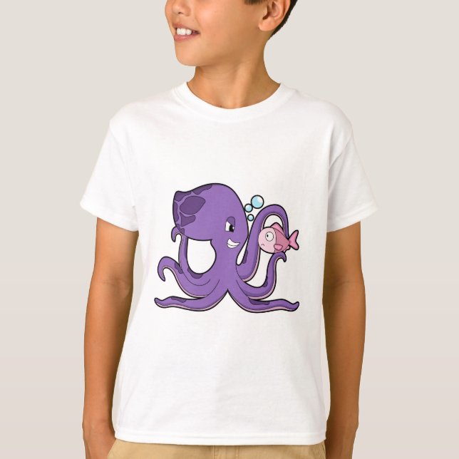 Camiseta Octopus com Fish.PNG (Frente)