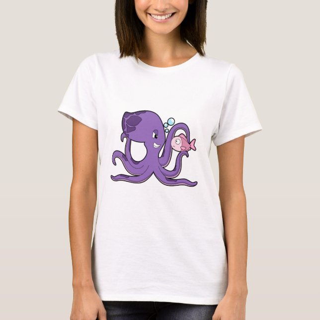 Camiseta Octopus com Fish.PNG (Frente)
