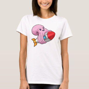 Camiseta Octopus com foguete