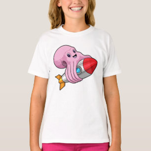 Camiseta Octopus com foguete