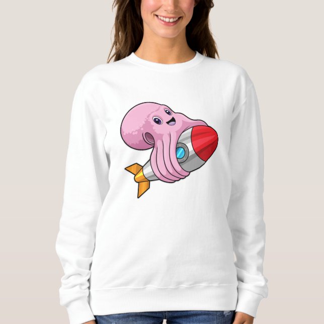 Camiseta Octopus com foguete (Frente)