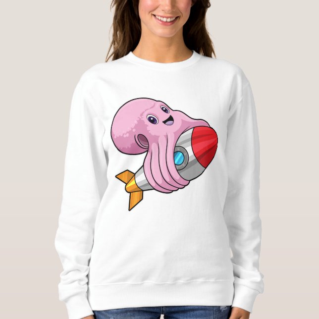 Camiseta Octopus com foguete (Frente)