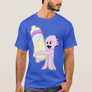 Camiseta Octopus com frasco de bebê Leite