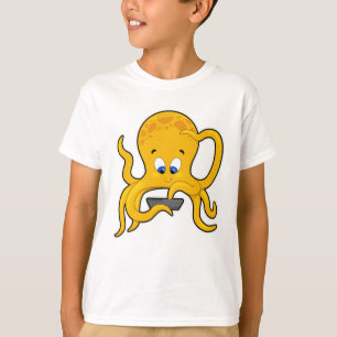 Camiseta Octopus com Laptop