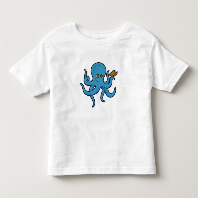 Camiseta Octopus com Livro (Frente)