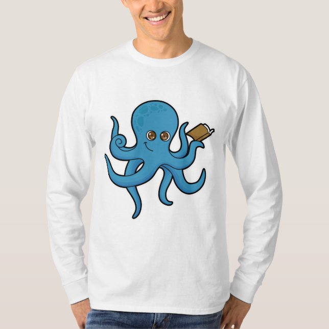 Camiseta Octopus com Livro (Frente)