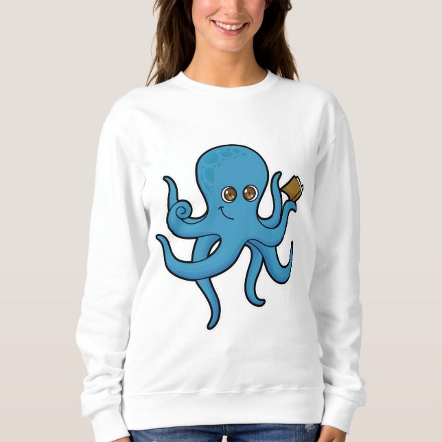 Camiseta Octopus com Livro (Frente)