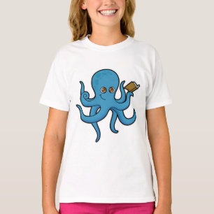 Camiseta Octopus com Livro