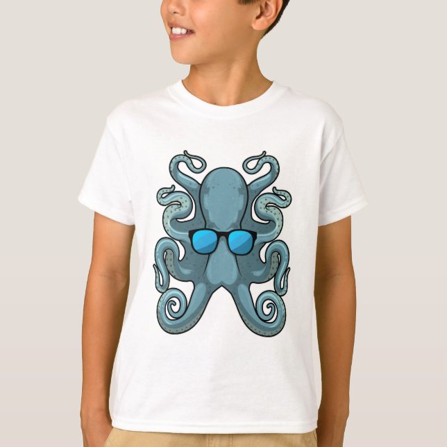 Camiseta Octopus com óculos de sol (Frente)