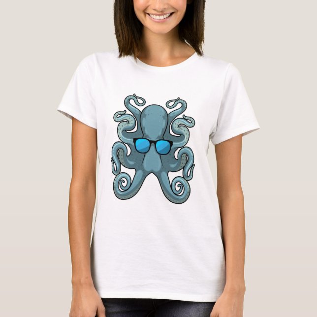 Camiseta Octopus com óculos de sol (Frente)