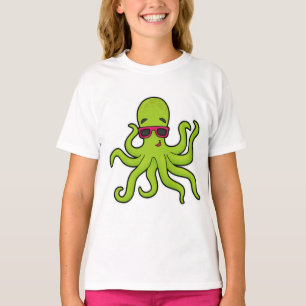 Camiseta Octopus com óculos de sol