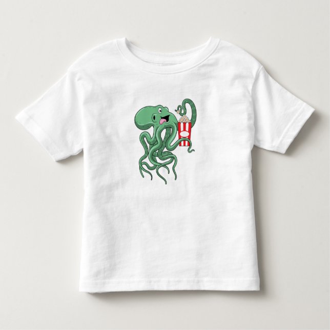 Camiseta Octopus com pipoca (Frente)