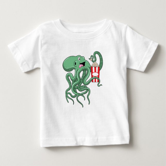 Camiseta Octopus com pipoca (Frente)