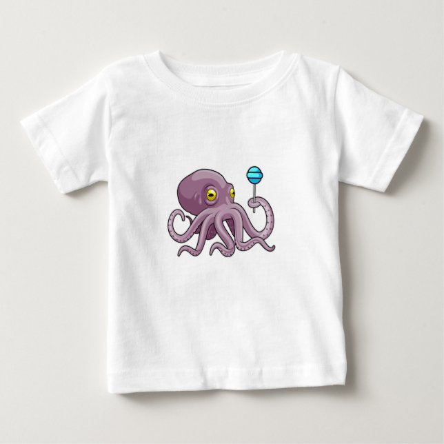 Camiseta Octopus com pirulito (Frente)
