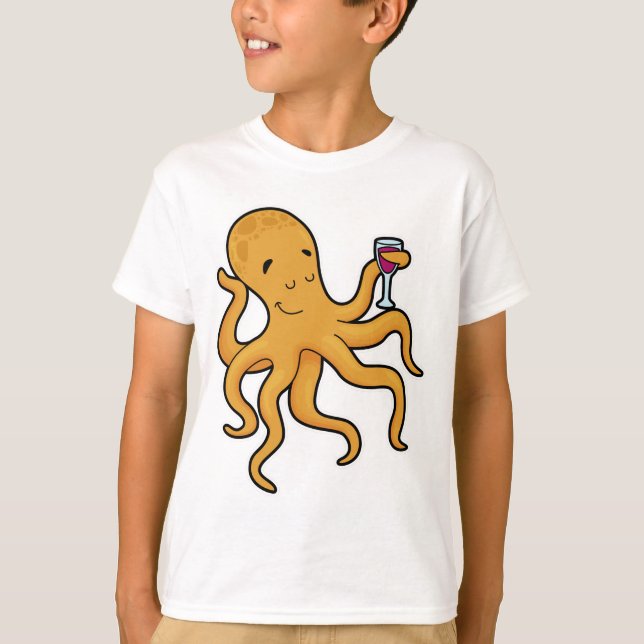 Camiseta Octopus com Vidro de Sumo (Frente)