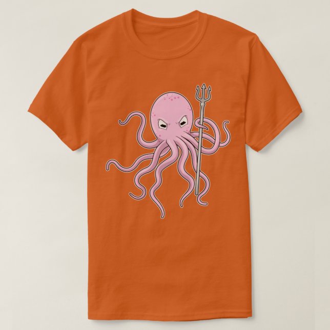 Camiseta Octopus como assistente com Trident (Frente do Design)