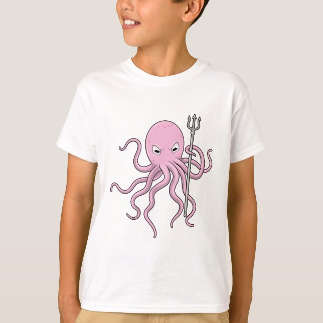 Camiseta Octopus como assistente com Trident (Frente)