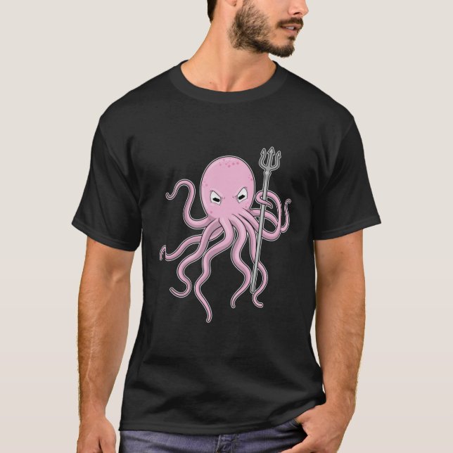 Camiseta Octopus como assistente com Trident (Frente)