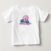 Octopus como Boxer com luvas in a box