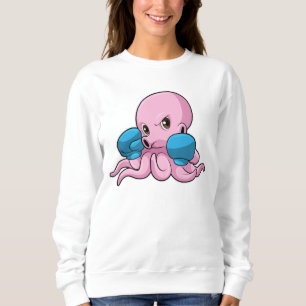 Camiseta Octopus como Boxer com luvas in a box