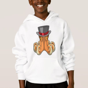 Camiseta Octopus como cavalheiro com chapéu superior