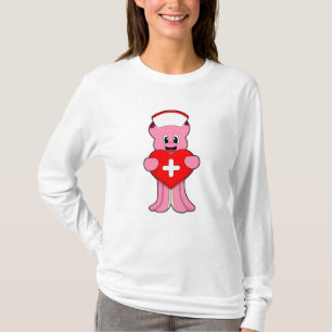 Camiseta Octopus como enfermeira com coração