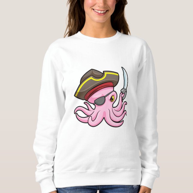 Camiseta Octopus como Pirata com Saber & Eleye (Frente)