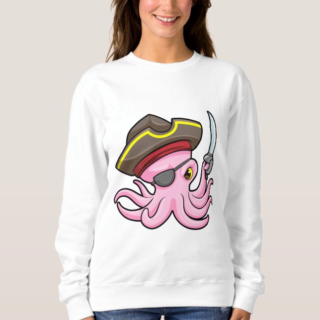 Camiseta Octopus como Pirata com Saber & Eleye (Frente)