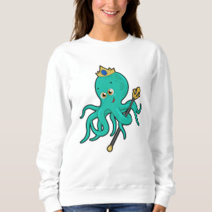 Camiseta Octopus como rei com Trident