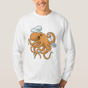 Camiseta Octopus Cook Chef Chapéu