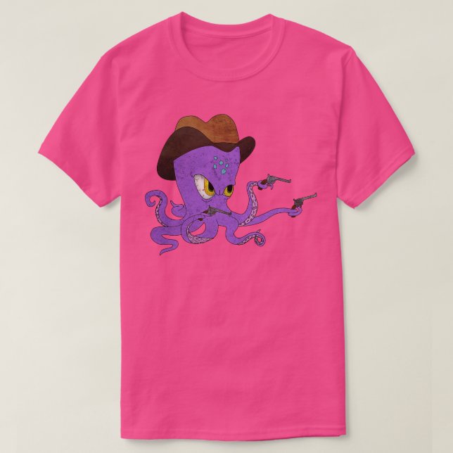 Camiseta Octopus Cowboy (Frente do Design)