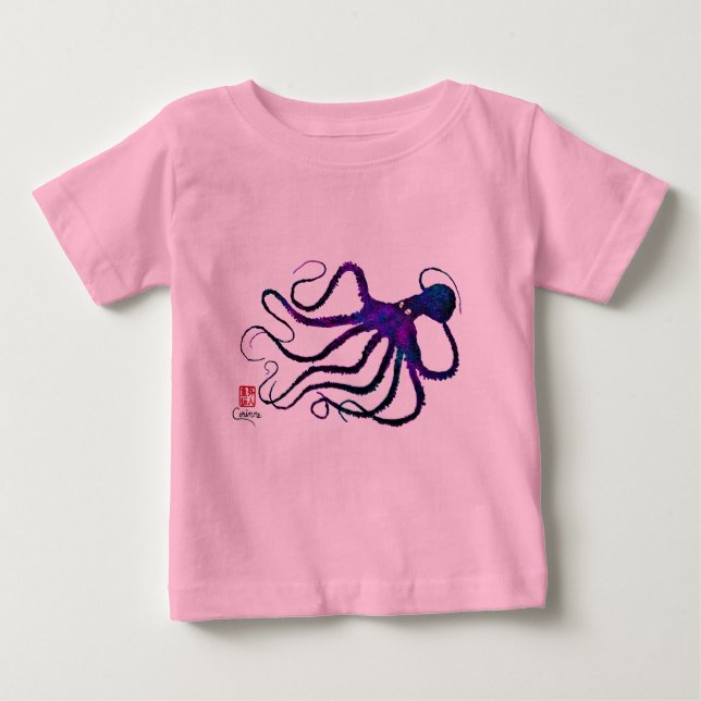 Camiseta Octopus de Amy em roxo - Bebê Tutu macacão (Frente)