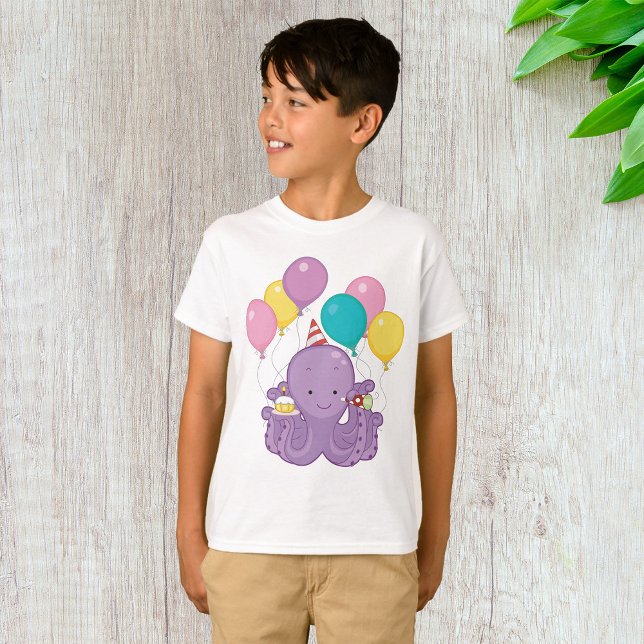 Camiseta Octopus de aniversário (Criador carregado)