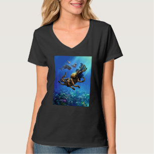 Camiseta Octopus de aranha do mar de disquetes