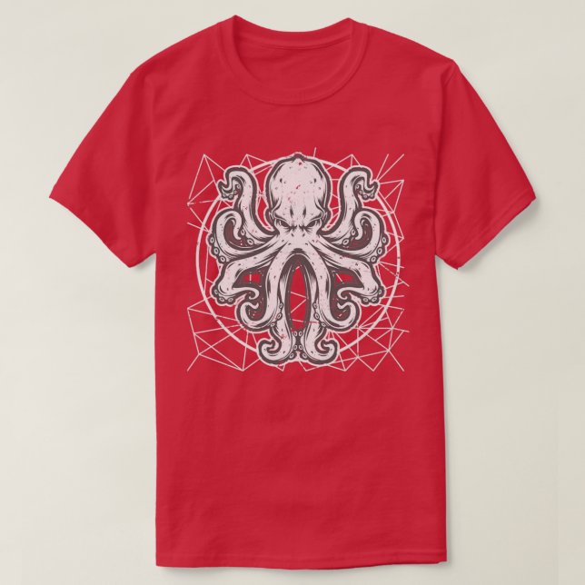 Camiseta Octopus de Pirate Sea Kraken Gift (Frente do Design)