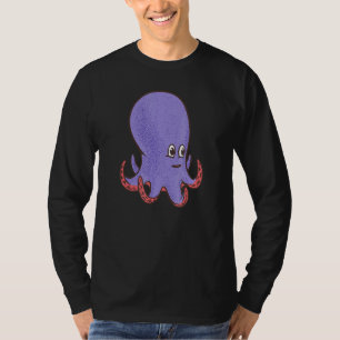 Camiseta Octopus de sorriso púrpura