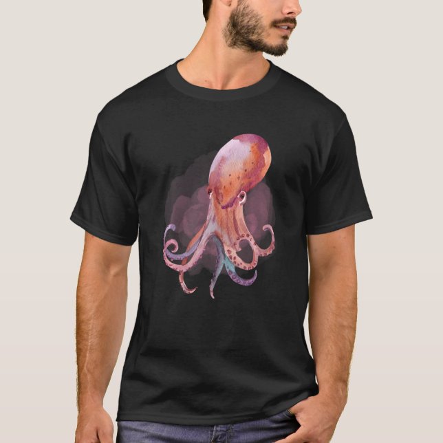 Camiseta Octopus Deep Ocean Creatures e Rift L (Frente)