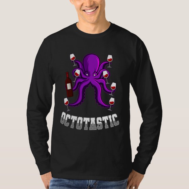 Camiseta Octopus do Bebendo de vinho (Frente)