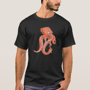 Camiseta Octopus do Monstro do Mar Animal Oceano