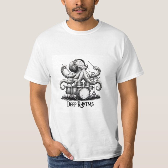 Camiseta Octopus Drummer Deep Rhythms (Frente)