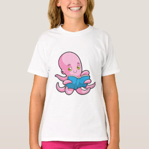 Camiseta Octopus em Leitura de um Livro