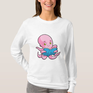 Camiseta Octopus em Leitura de um Livro