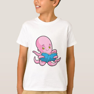 Camiseta Octopus em Leitura de um Livro