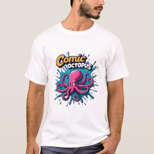 Camiseta Octopus em quadrinhos: diversão e atitude de vida