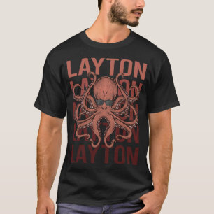 Camiseta Octopus Engraçado - Nome do Layton