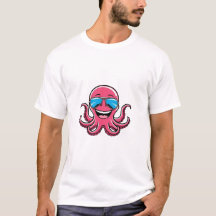 Octopus Feliz Vestindo Teto Gráfico de Aviadores A