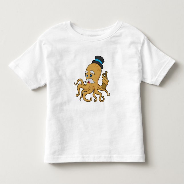 Camiseta Octopus Gentleman Hat (Frente)