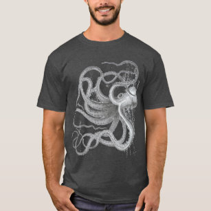 Camiseta Octopus grande náutico de galharnau Vintage kraken