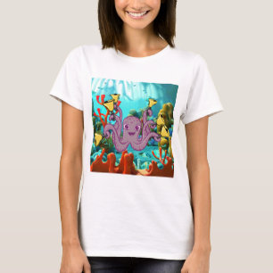 Camiseta Octopus Handbell Ringer No Mar