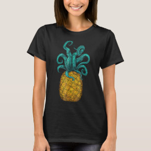 Camiseta Octopus Havaiano Pineapple Aloha Beach Havaí Summ